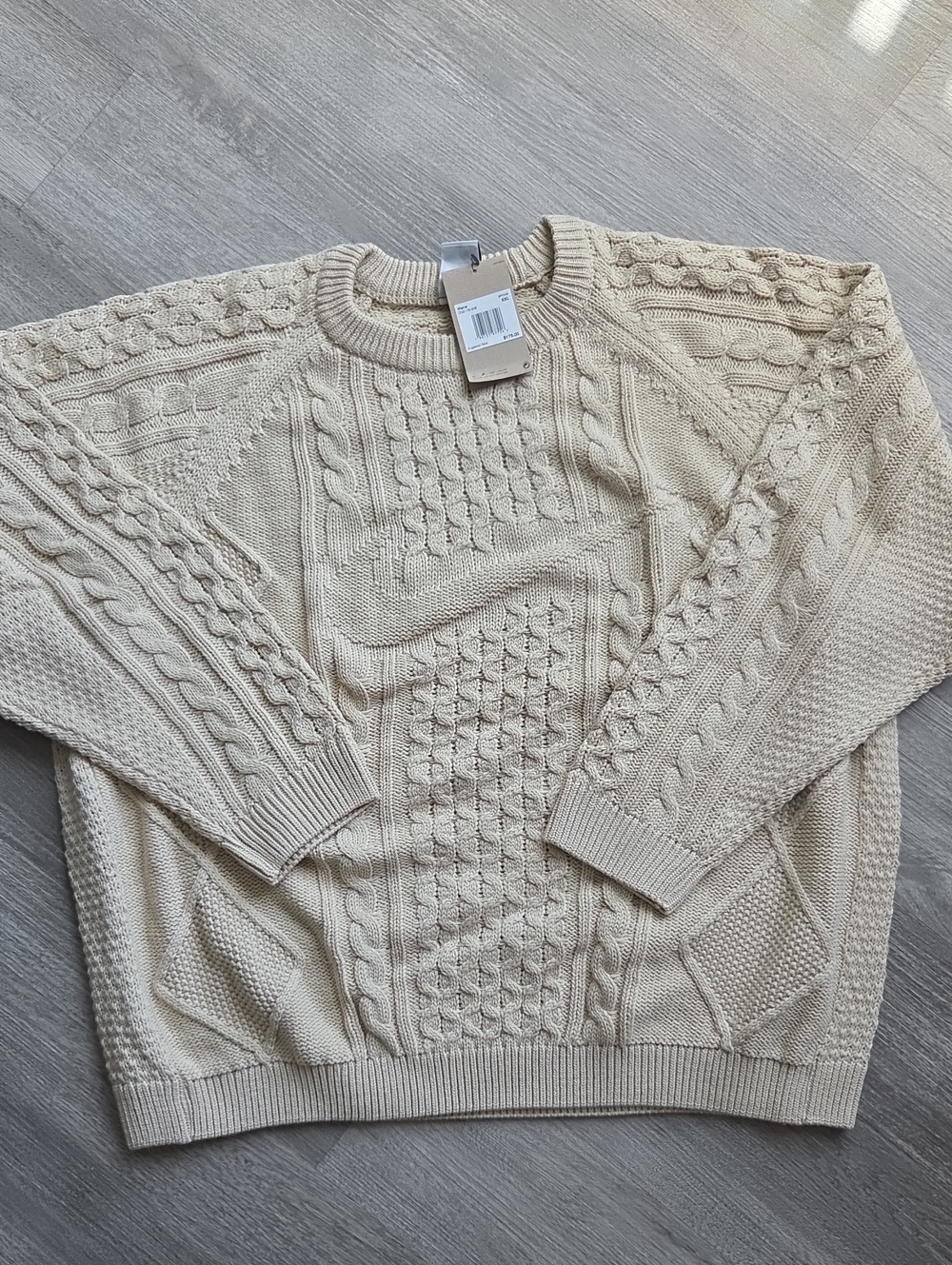 New Nike Men's Cable Crewneck Sweater